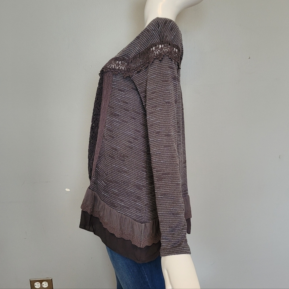 Anthropologie Meadow Rue Greylace Tunic, VGUC, Size M - Picture 5 of 8